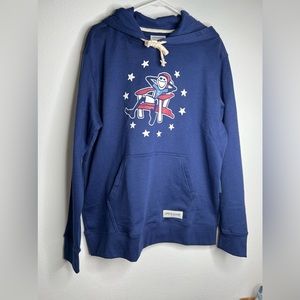 Life Is Good Hooded Sweatshirt Mens Size L Blue New
